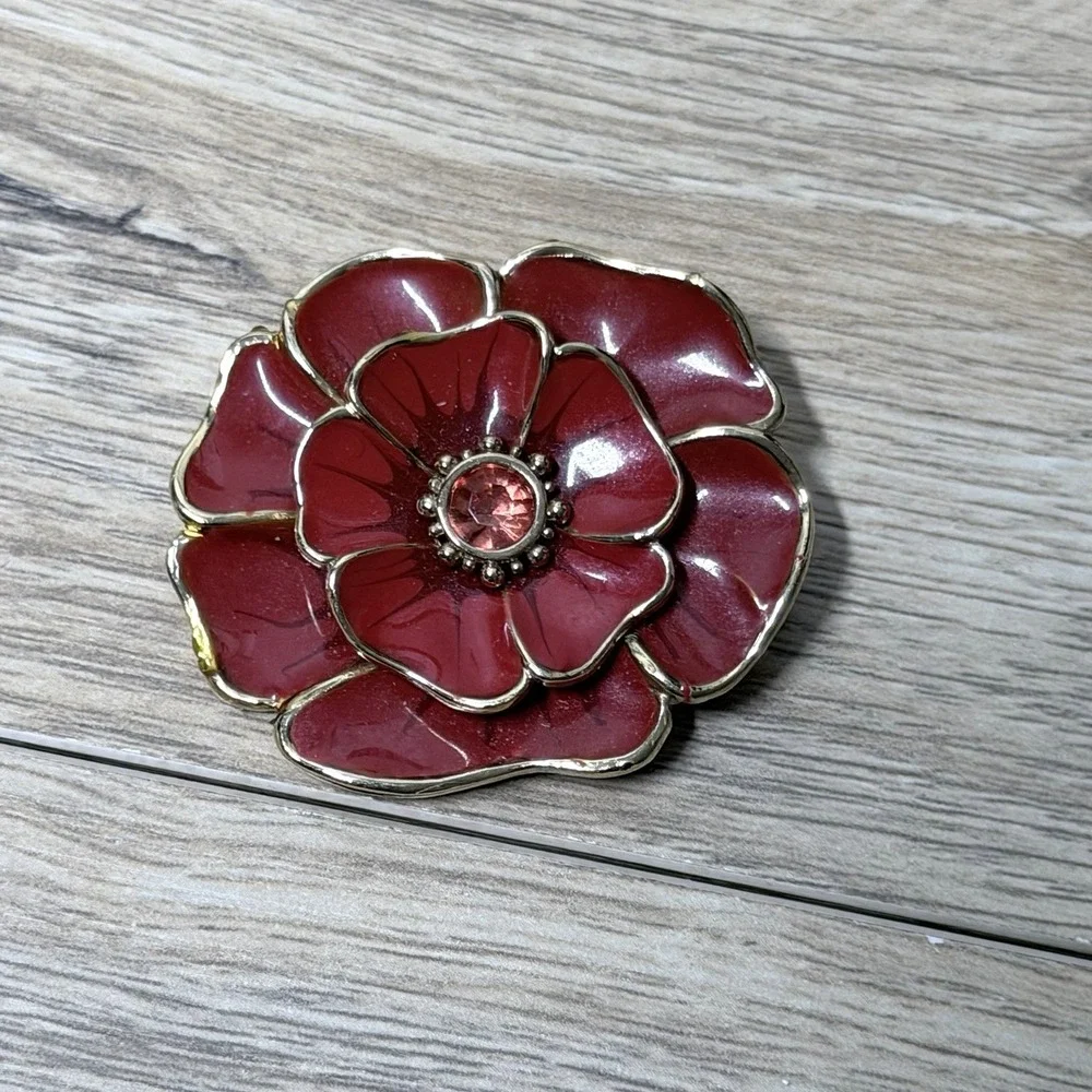 Vintage Liz Claiborne Flower Brooch Vintage Inspired Cottagecore Statement‎ Pin